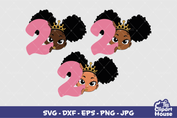 2nd Birthday Girl Peek Graphics for Crafts