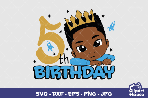 5th Birthday Boy Graphics for Crafts