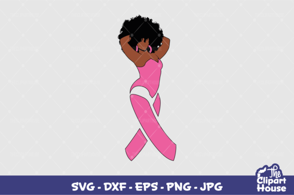 Breast Cancer Woman Pose: Graphics for Crafts & Cause-Driven Design