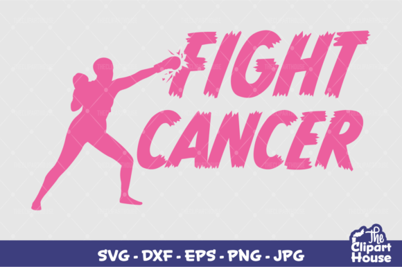 Fight Cancer Woman Graphics for Crafts