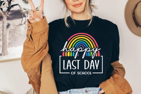 Happy Last Day of School SVG Teacher PNG Graphics for T-Shirt Designs