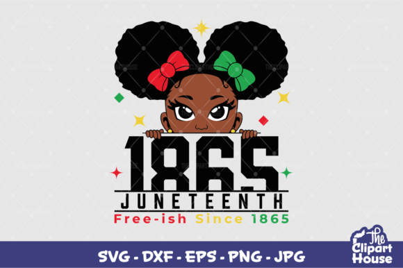 Juneteenth 1865 Girl: Graphics for Crafts & Branding