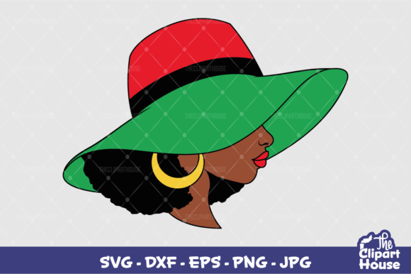 Juneteenth Sun Hat Woman Graphics for Crafts