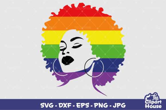 LGBT Afro Love Graphics for Crafts