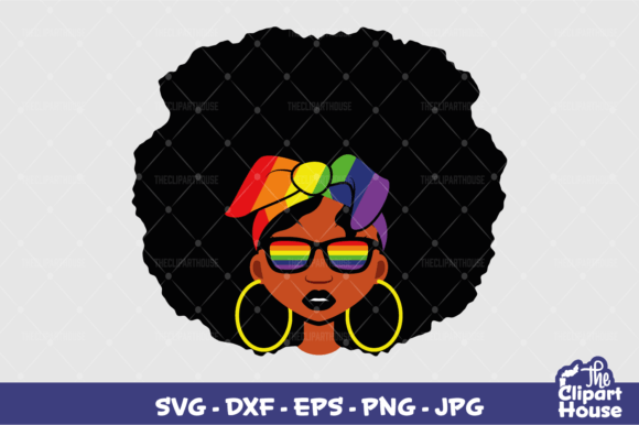 LGBTQIA Afro Bandana Graphics for Crafts