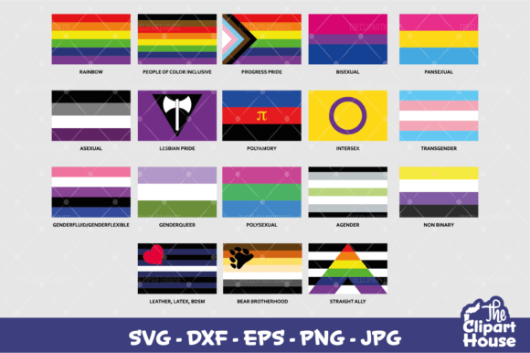 LGBTQIA Flags Graphics for Crafts
