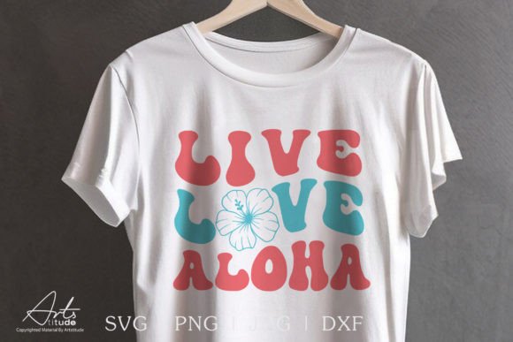 LIVE LOVE ALOHA SVG & Summer Flower Graphics for Crafts