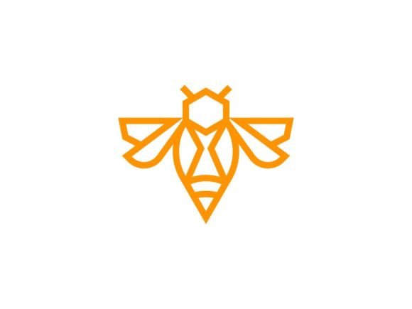 Modern Monoline Bee Logo Template for Clean Branding