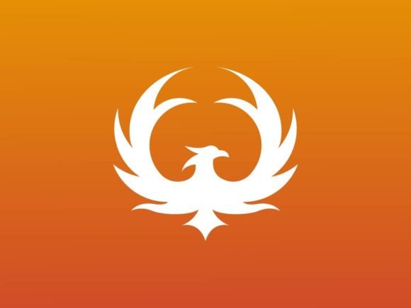 White Phoenix Logo Template: A Modern Minimalist Graphic Asset