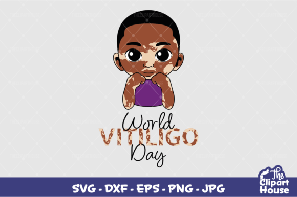 World Vitiligo Day Boy Graphics for Crafts